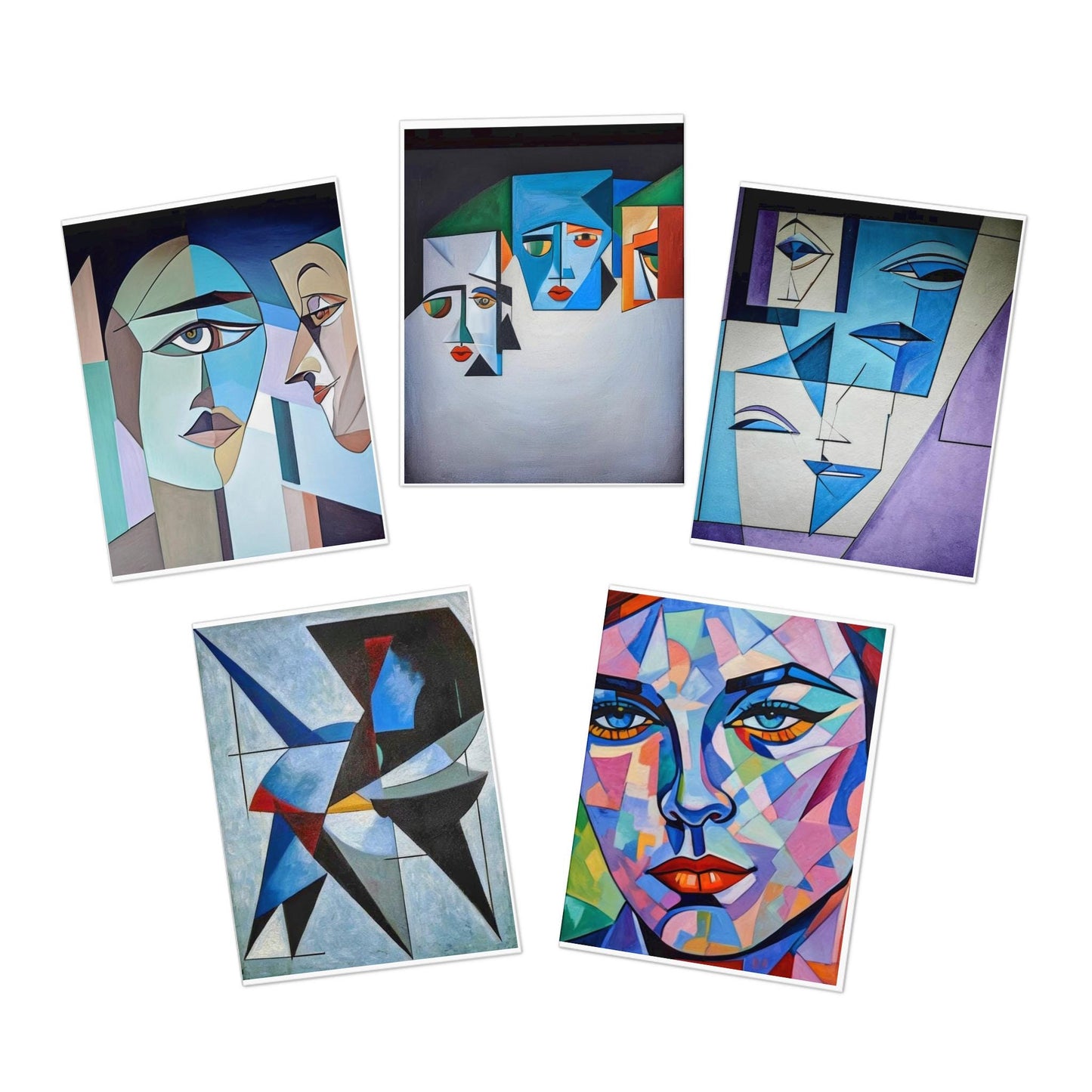 Abstract Multi-Design Greeting Cards (5-Pack)
