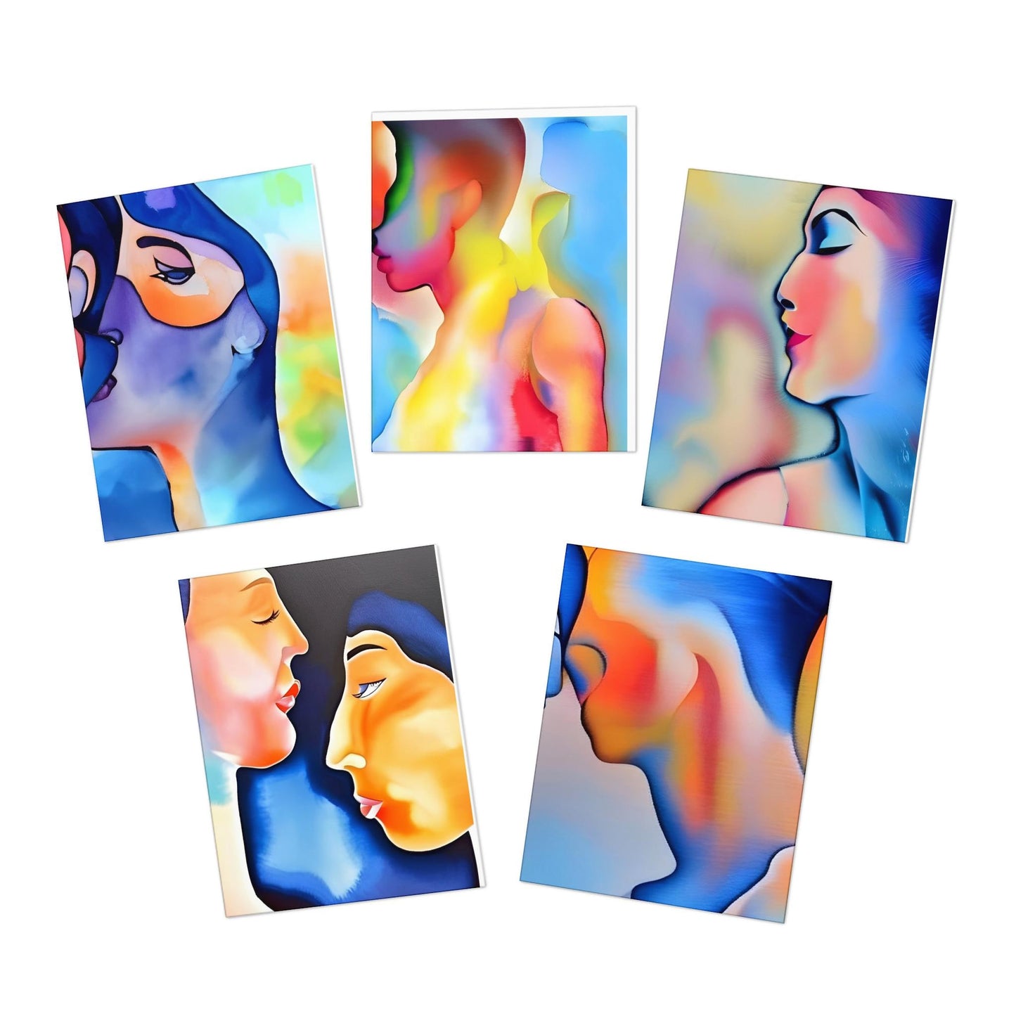 Amore, by 10 Below 80, Multi-Design Greeting Cards (5-Pack), unique gifts, Valentine's Day, woman's birthday, man's birthday, anniversary
